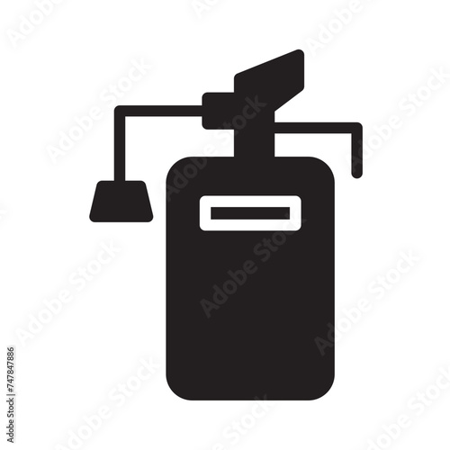 extinctor flames hazard Glyph Icon