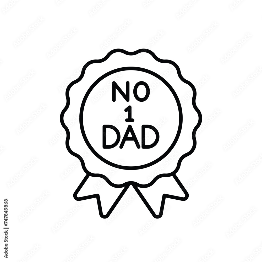 No. 1 dad icon vector stock illustration No. 1 dad icon vector stock illustration