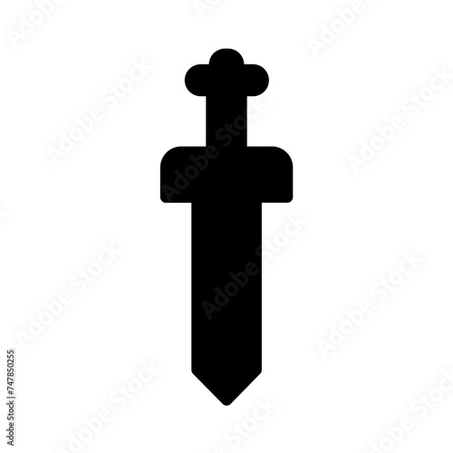 chinese sword weapon Glyph Icon