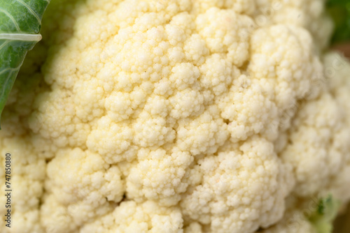 Organic cauliflower texture for food background
