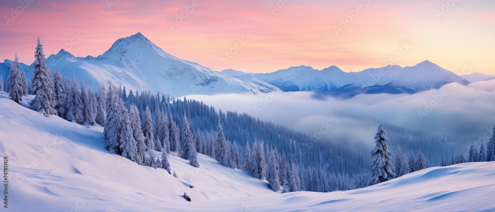 Winter Sunrise in Majestic Mountains: Captured with Canon RF 50mm f/1.2L USM
