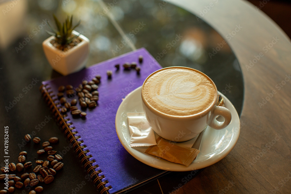 Coffee served on a table Coffee served on a table