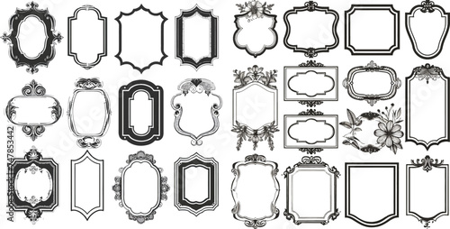 Blank frames of various shapes elegant