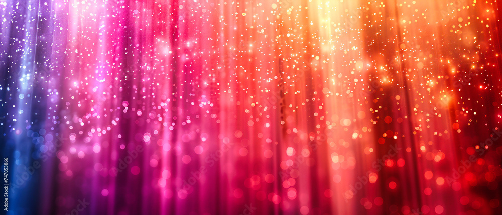Abstract Light Bokeh Background, Glowing Sparkles and Soft Colors, Festive or Party Decoration Theme
