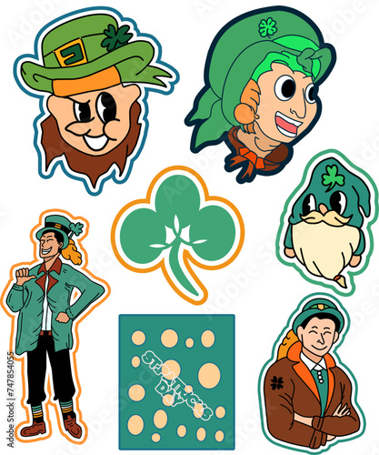 Some of the emblem sticker icons are themed after St. Patrick's Day and the supposedly magical clover leaf photo