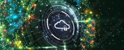 Cyber security and information or network protection. Future cyber technology web services for business and internet project