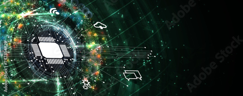 Cyber security and information or network protection. Future cyber technology web services for business and internet project