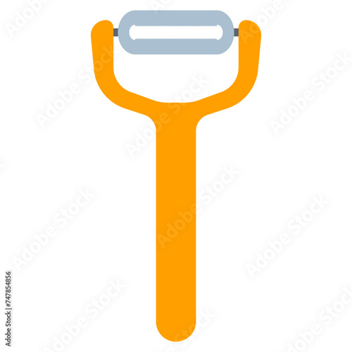 Ceramic peeler for vegetable vector cartoon illustration isolated on a white background.