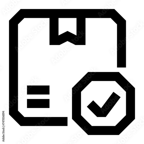 parcel check icon illustration