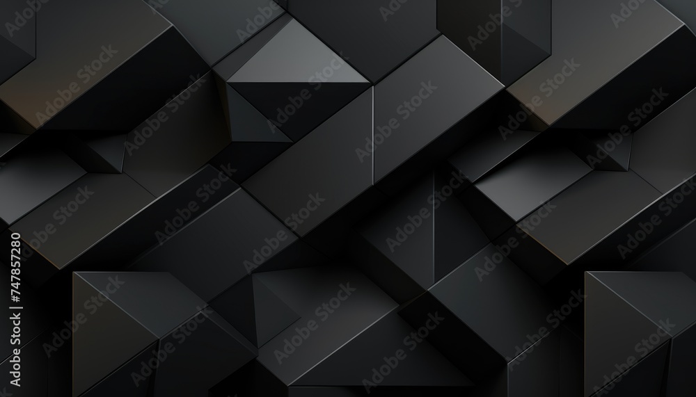 Obraz premium Black or dark grey 3d geometric shape texture