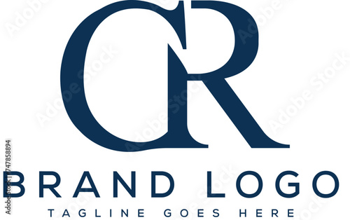 Letter cr logo design vector template design for brand