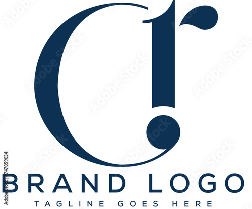 Letter cr logo design vector template design for brand