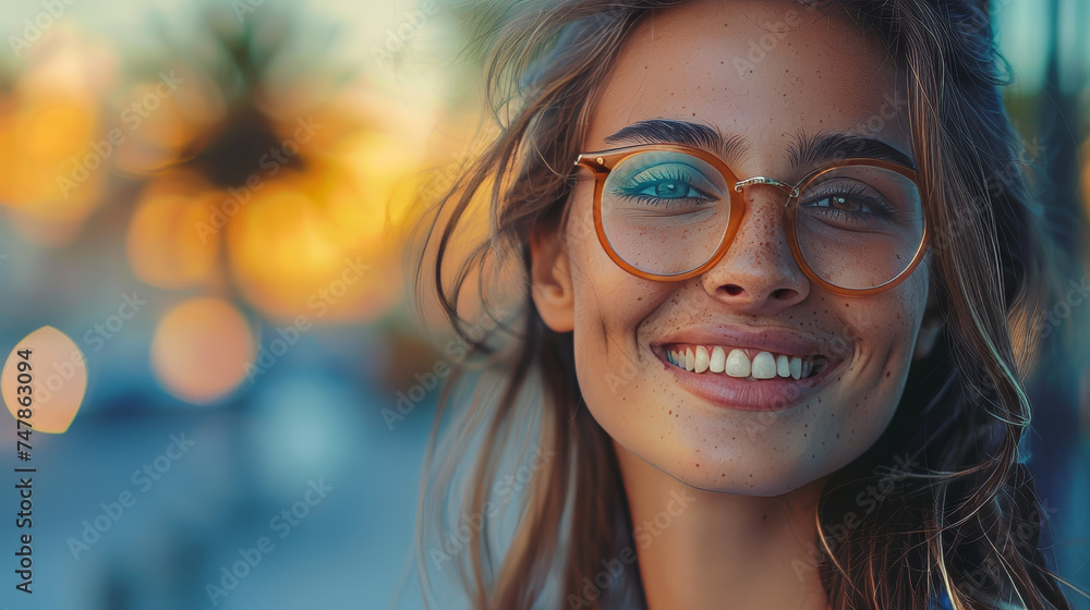 Energetic image of a woman's hair blowing with colorful blurred lights in the background Energetic image of a woman's hair blowing with colorful blurred lights in the background