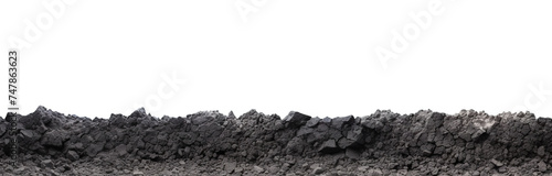 Rough surface of black soil, cut out © Yeti Studio