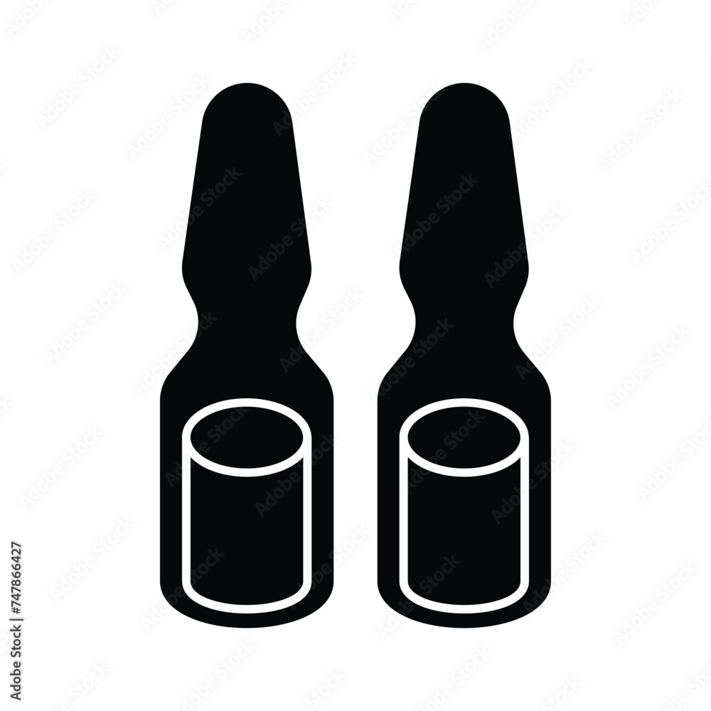 Well designed isometric icon of ampoules in modern style Well designed isometric icon of ampoules in modern style