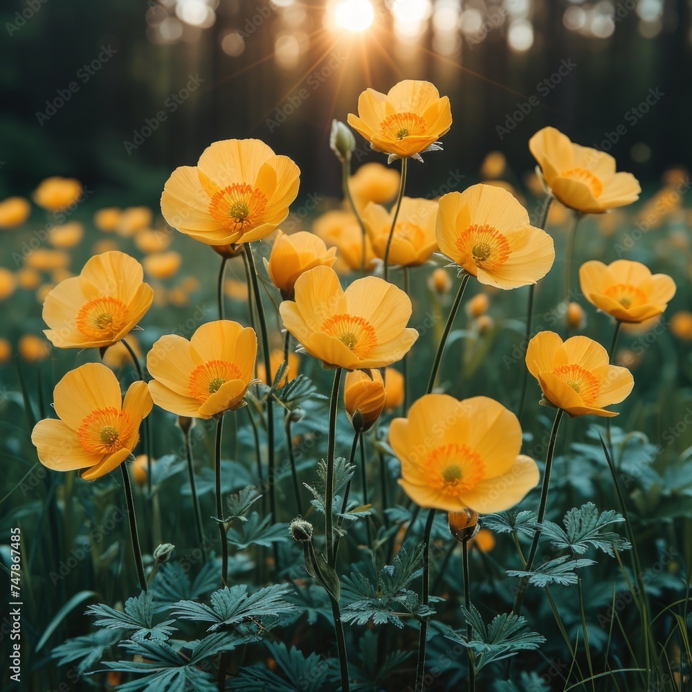 macro photo of buttercup flower in outdoor wildlife macro photo of buttercup flower in outdoor wildlife