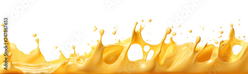 Delicious melted cheese splash cut out photo
