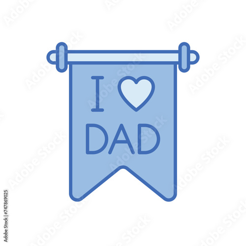 Best dad icon vector stock illustration