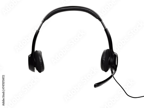 Open audio headset with a micro  (clipping path )