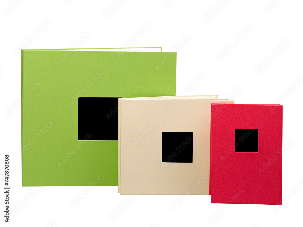 Blank books, photo album isolated on a white background Blank books, photo album isolated on a white background