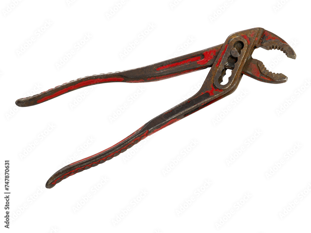 Obraz premium Old adjustable spanner with clipping path
