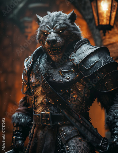 RPG DND fantasy character for Dungeons and Dragons, Roleplay, Avatar, Gnoll, Brute, Soldier, Warrior, Hero, Werewolf, Wolf