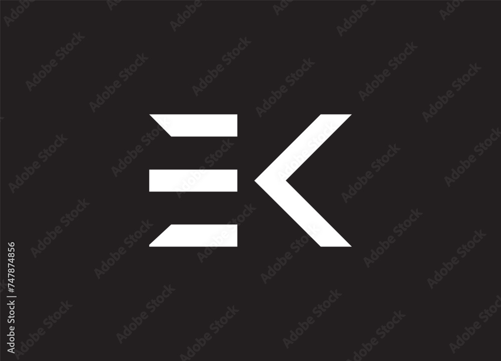 EK KE initial based Alphabet icon logo. EK KE initial based Alphabet icon logo.
