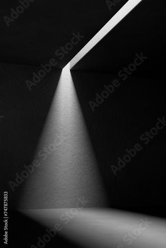 Wallpaper Mural A black and white background with light coming through the building structure. Torontodigital.ca