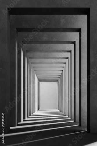 Wallpaper Mural A black and white background with light coming through the building structure. Torontodigital.ca