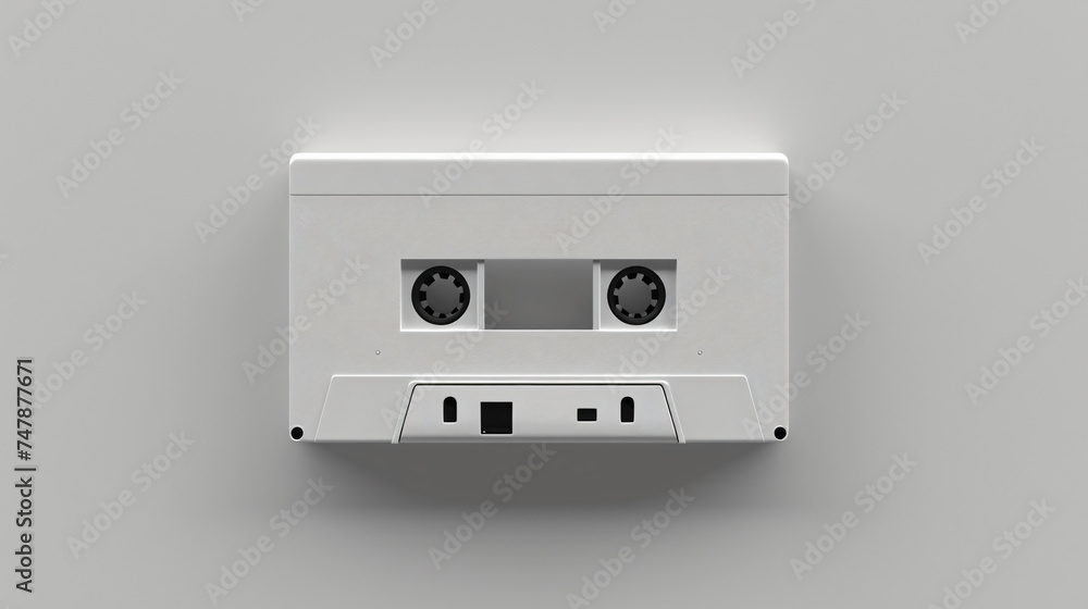 whtie cassette isolated on white background, mock up 