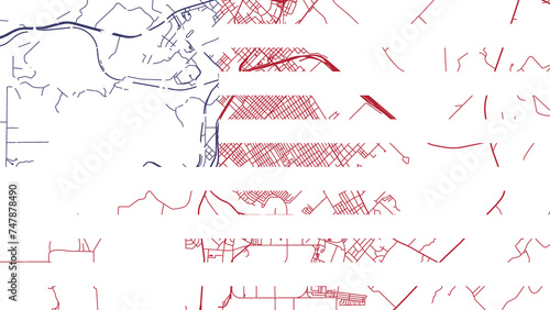 Map of the city of Brownwood Texas with an American Flag overlay.