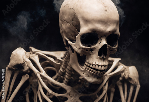 Skeleton Standing in the Dark