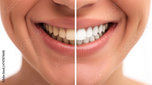 Before and After Comparison of Teeth Whitening Treatment