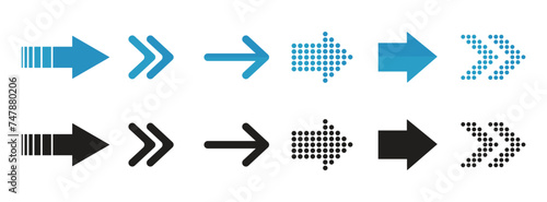 Set of black vector arrows. Arrows icon. Arrow vector icon. Arrows vector collection