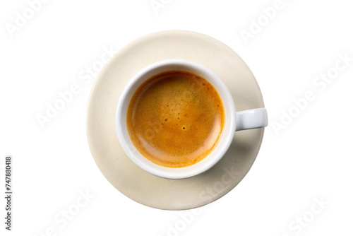 espresso coffee cup on a transparent background