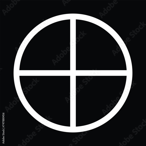 earth astrology sign with black background