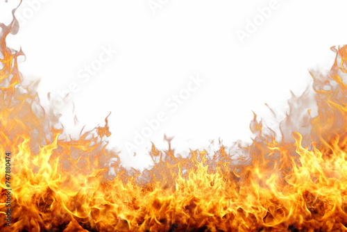 burning fire on a transparent background