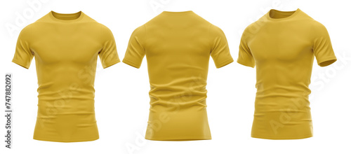 Yellow Color Soccer Jersey  3d rendered for mockup 4K (ID: 747882092)