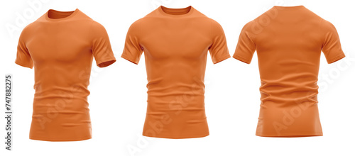 Orange Color Soccer Jersey  3d rendered for mockup 4K (ID: 747882275)