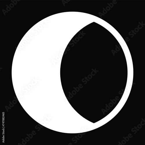 waning gibbous moon symbol, right side