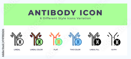 Antibody symbol icon vector. symbol illustration