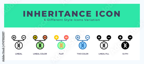 Inheritance icon set. Design elements for logo photo