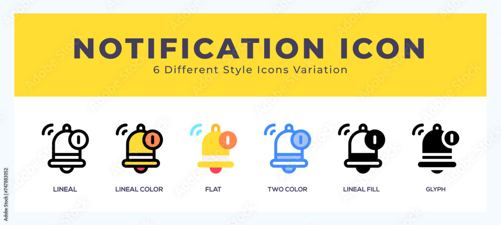 Fototapeta premium Notification symbol icon vector. symbol illustration