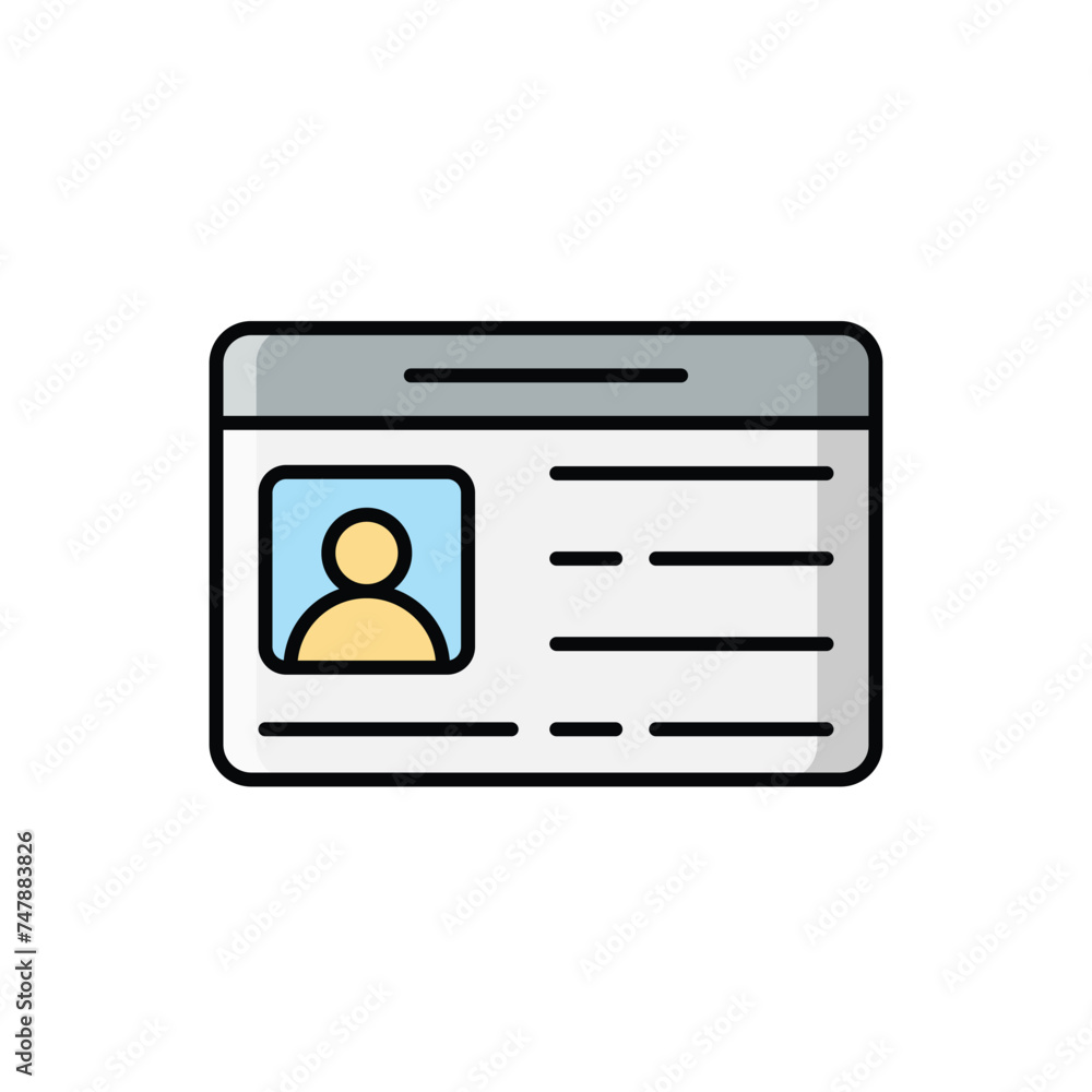 Id Card icon vector stock illustration Id Card icon vector stock illustration