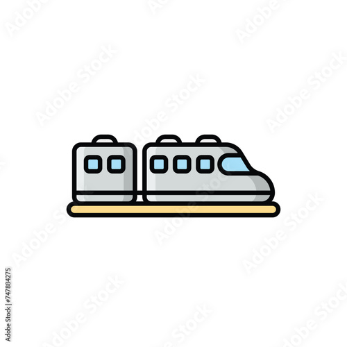 High Speed Train icon vector stock illustration