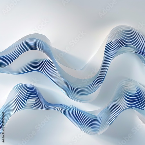 Abstract blue background with dynamic wave line for futuristic concept 