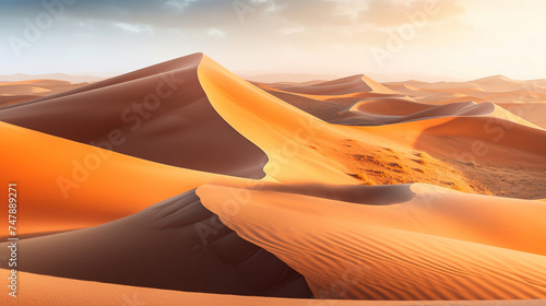 Sand dunes in the Sahara Desert, © nahij