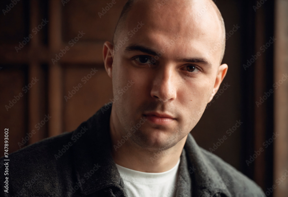 A bald-headed man he exudes a professional and polished appearance. A bald-headed man he exudes a professional and polished appearance.