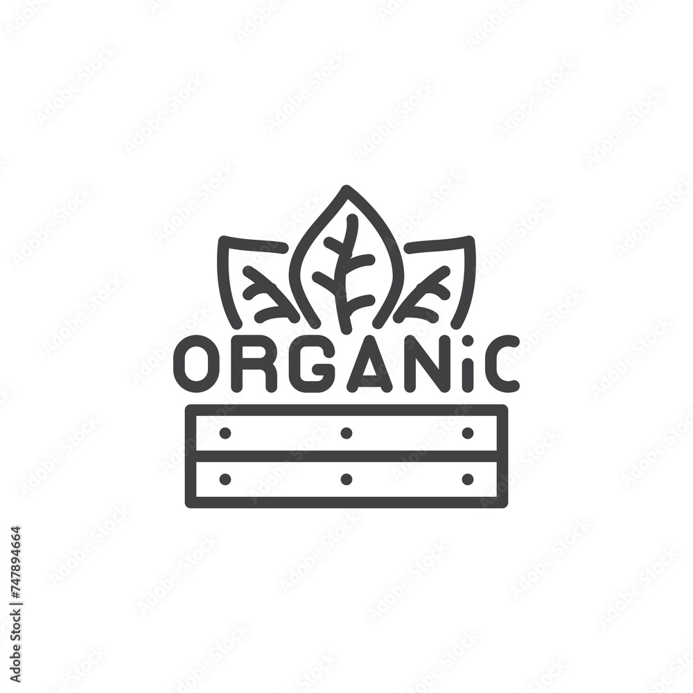 Obraz premium Organic products line icon