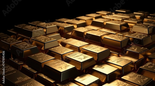 real gold. Golden bars